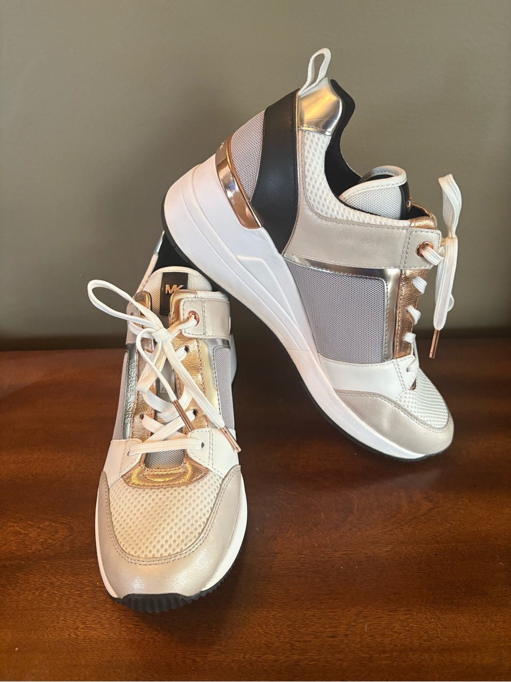 Michael Kors Size 9 Women's Mixed Media Trainer Sneakers